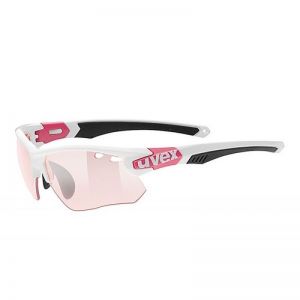 Okulary Uvex Sportstyle 109 Vario biało-różowe