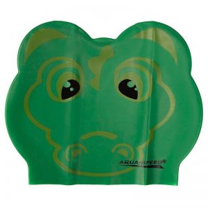Czepek pływacki Aqua-Speed lateksowy ZOO Crocodile Junior zielony